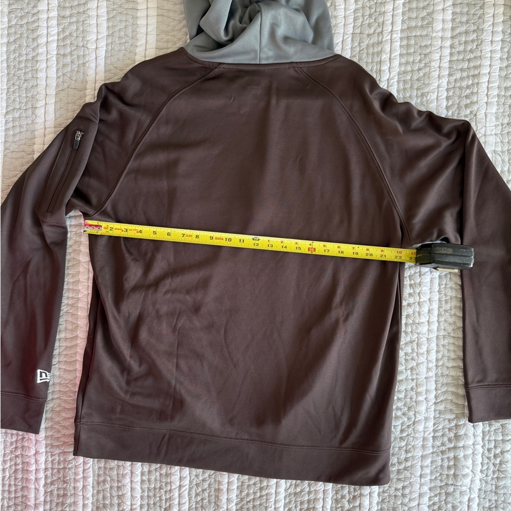 Men’s New Era San Diego Padres Brown Hoodie with Gray Hood, Size Large - Picture 4 of 7